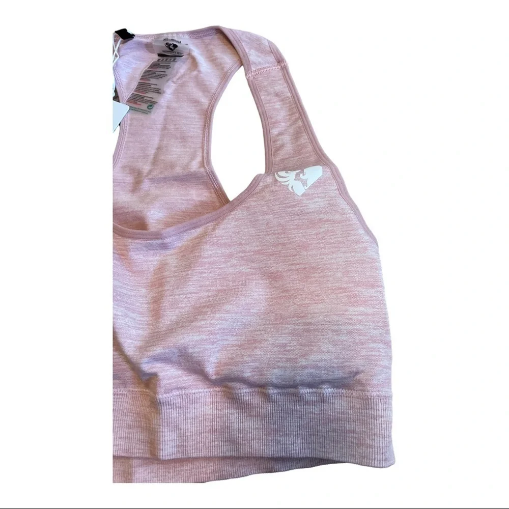 𝅺women's Best Wear MOVE SEAMLESS SPORTS BRA COLOR: Light Pink Marl